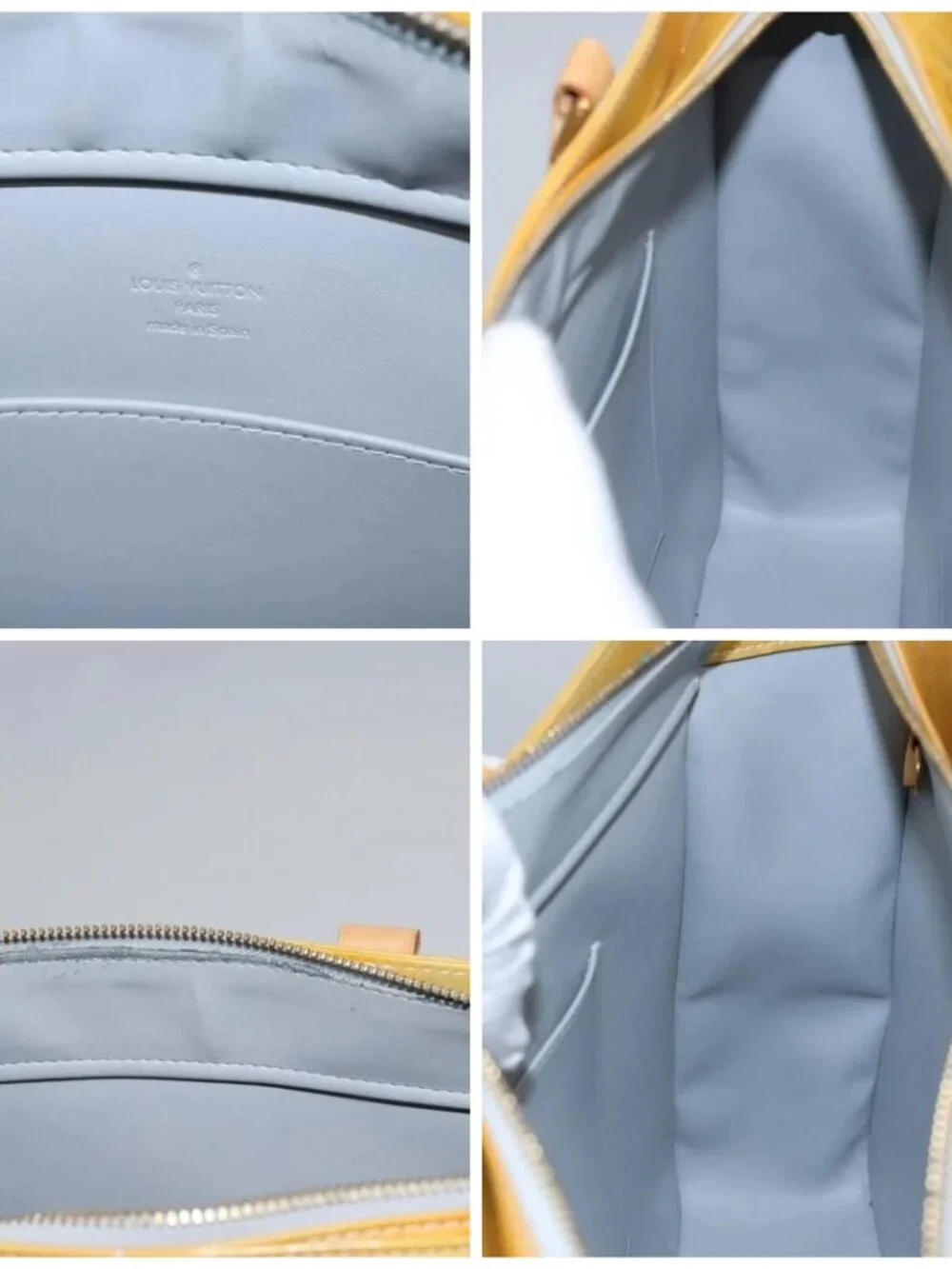 LOUIS VUITTON Monogram Vernis Columbus Tote Bag Gris M91028 LV Auth bs22929 - Picture 15 of 16